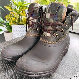 Muck Boot Co. Men’s 10 Originals Duck Lace Plaid Leather Boots